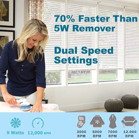 Lint Remover Electric Clothes Sweater Fabric Shaver Plus Bonus Lint Roller - Picture 6 of 8